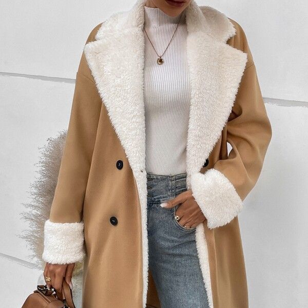 Women's Long Woolen Coat – Relaxed Fit Commuter Jacket