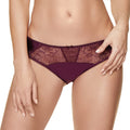 Gorteks Pamela Aubergine Semi Sheer Low Rise Bikini Panty