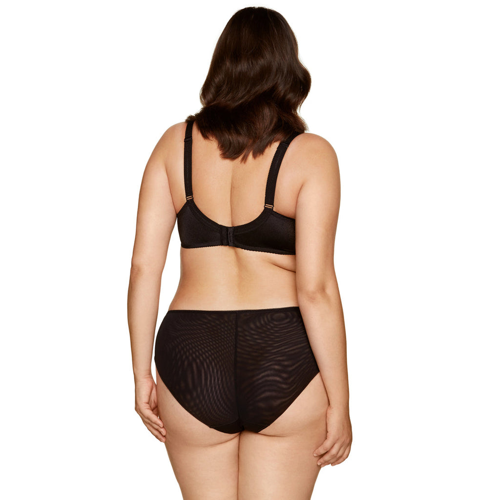 Gorteks Pamela Black Semi Sheer Bikini Panty