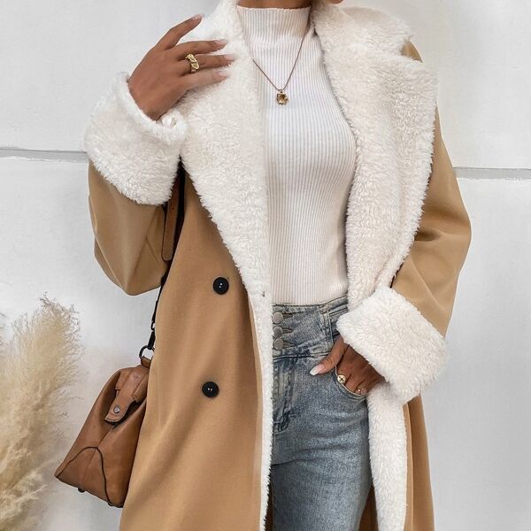 Women's Long Woolen Coat – Relaxed Fit Commuter Jacket