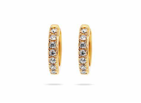 The Mini Pavé Huggie Earrings