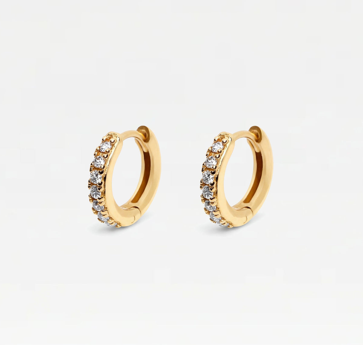 The Mini Pavé Huggie Earrings