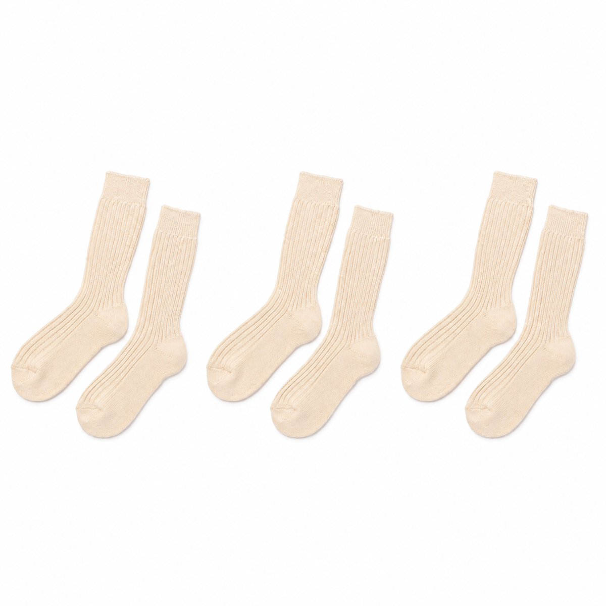 tittimitti® Women’s 100% Organic Cotton Boot Socks 3-Pack – Thick Warm Winter Socks Made in Italy